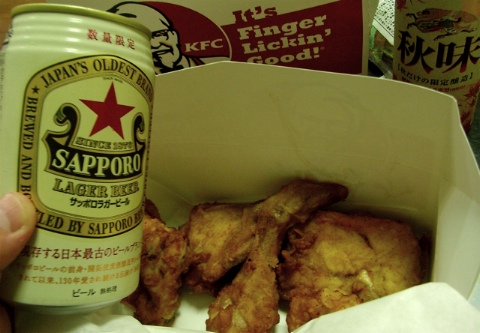 鶏とビールと 2008/09/13-1